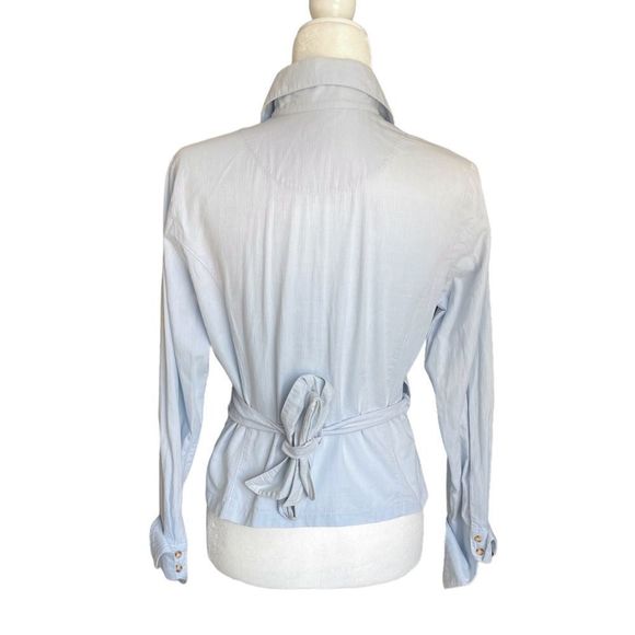 Oliver Ashley Womens Classics Wrap Oxford Shirt Light Blue Size EU 36 - Picture 2 of 8